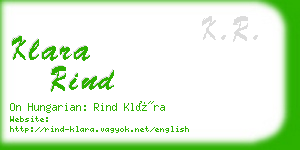 klara rind business card